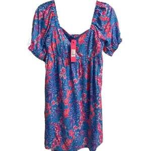 Lilly Pulitzer Delaney Cumulus Blue Orchid Oasis Dress